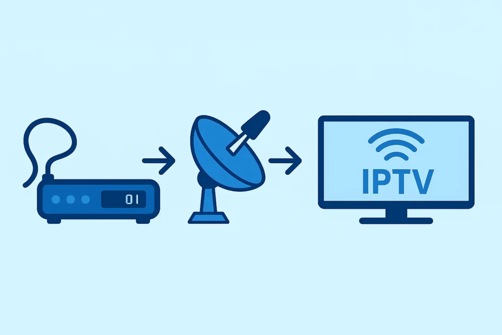 History of IPTV from cable to internet streaming.